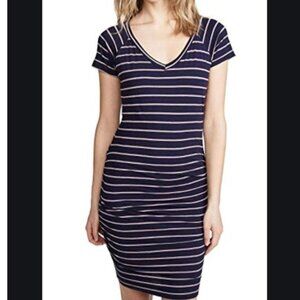 NWT Anthropologie Sundry Striped Ruched Dress